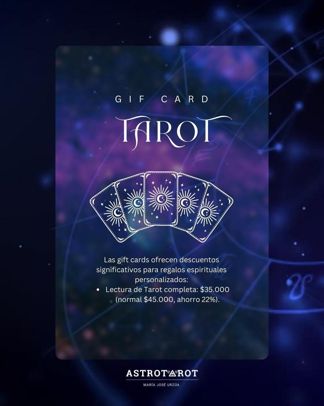 Gift Card Lectura Tarot Navidad